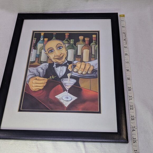 "Frank By Will Rafuse Framed Print Martini Shaker 11.5x9.5 - Picture 10 of 10